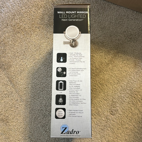 Wall LED Lighted Mount Mirror - Picture 4 of 5